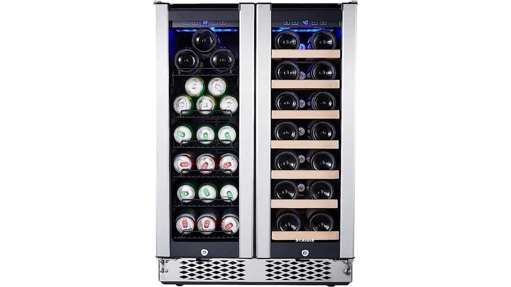 24 inch dual zone wine cooler