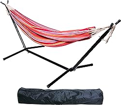 6. BalanceFrom Double Hammock with Steel Stand and Carrying Case