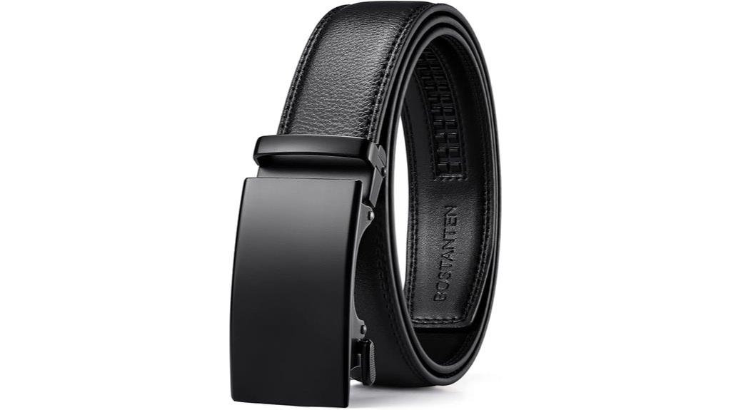 adjustable leather ratchet belt