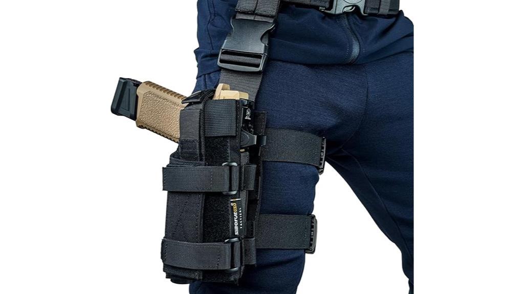 adjustable thigh holster included