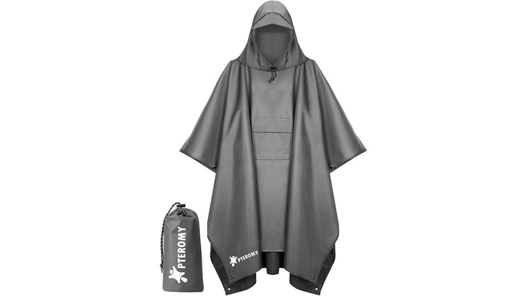 adult hooded rain poncho