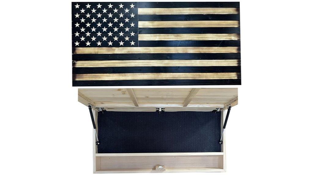 american flag gun cabinet
