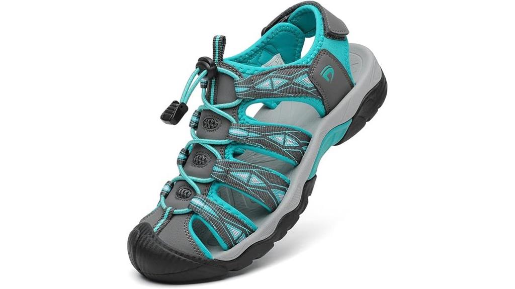 athletic closed toe hiking sandals