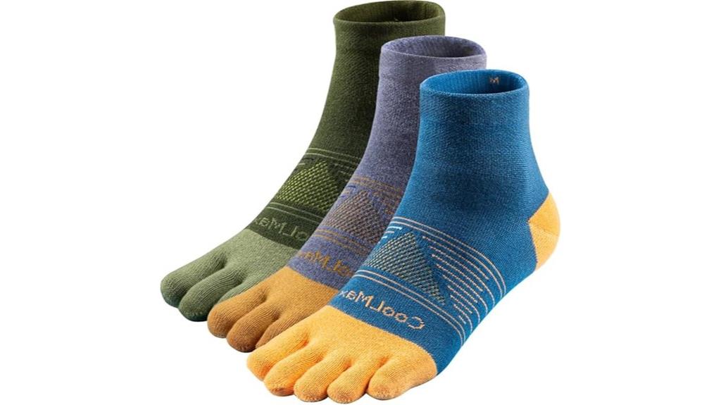 athletic five finger socks