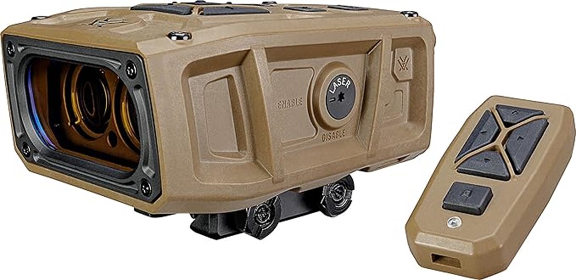 ballistic laser rangefinder mounted