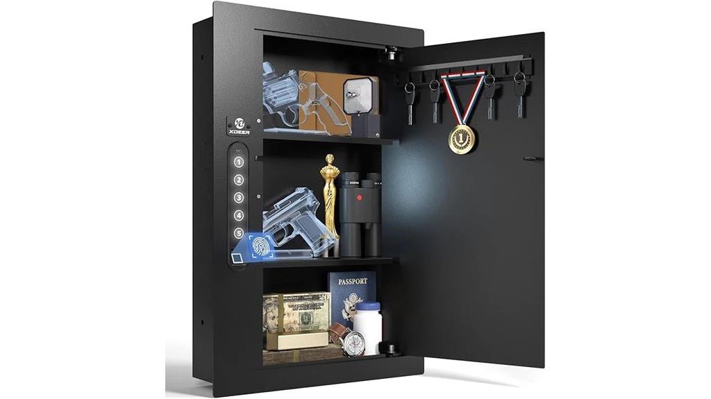 biometric fingerprint wall safe