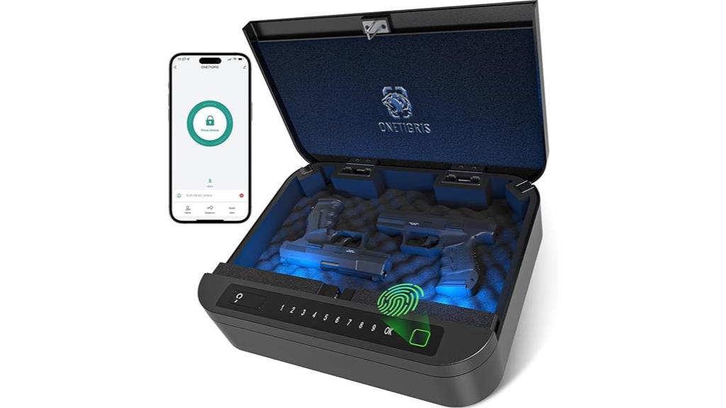 biometric handgun safe access