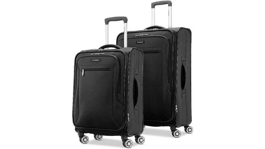 black samsonite luggage set