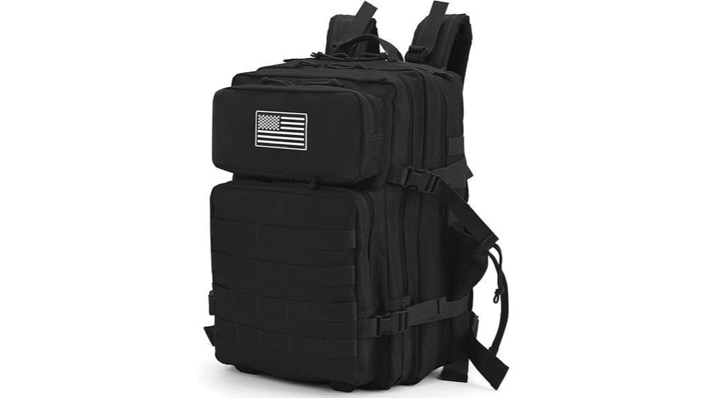black tactical backpack 45l