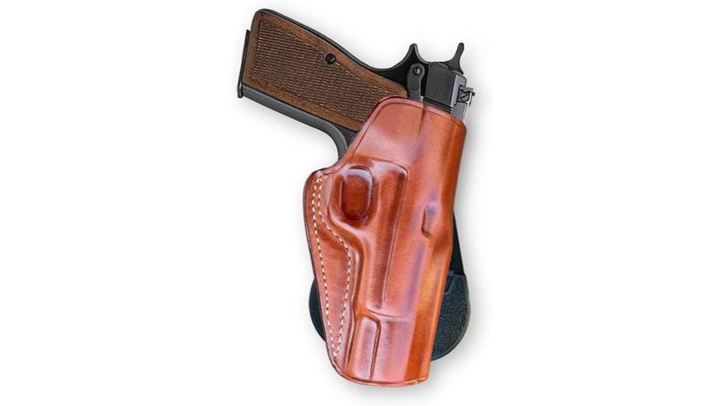 brown leather paddle holster