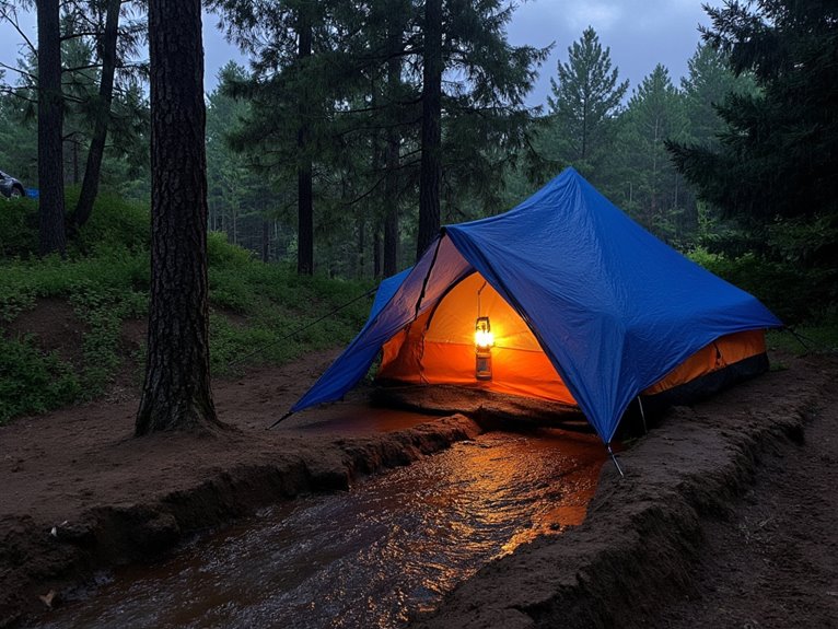 Camping in the Rain: Tarps, Drainage, and Staying Dry Overnight