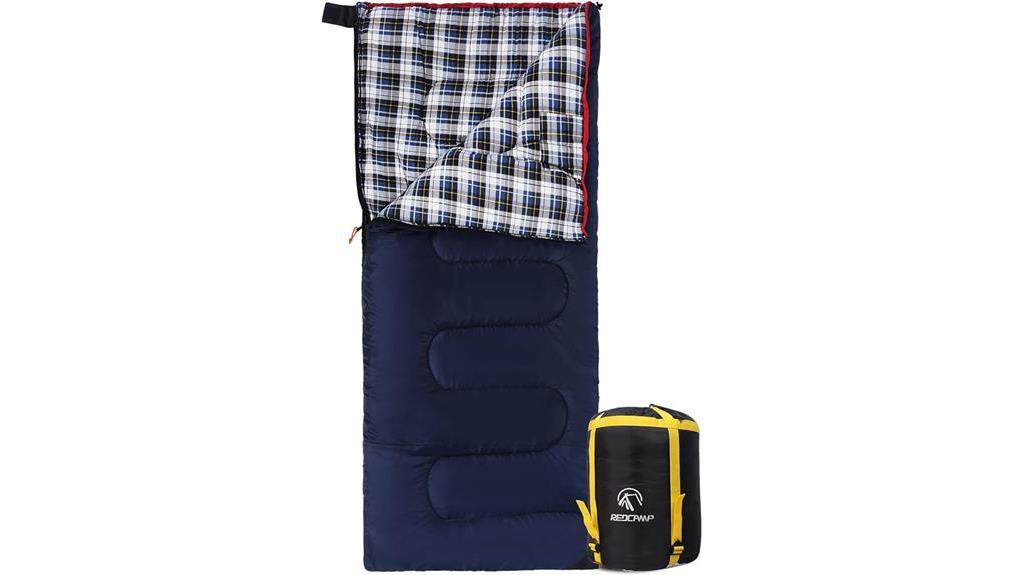 cold weather flannel sleeping bag