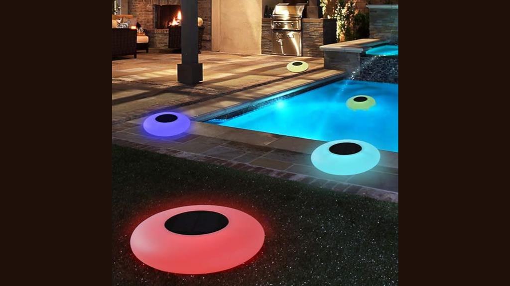 colorful solar floating pool lights