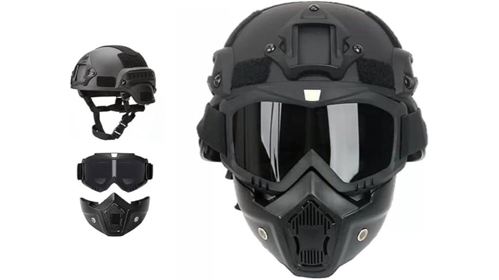combat helmet with mask