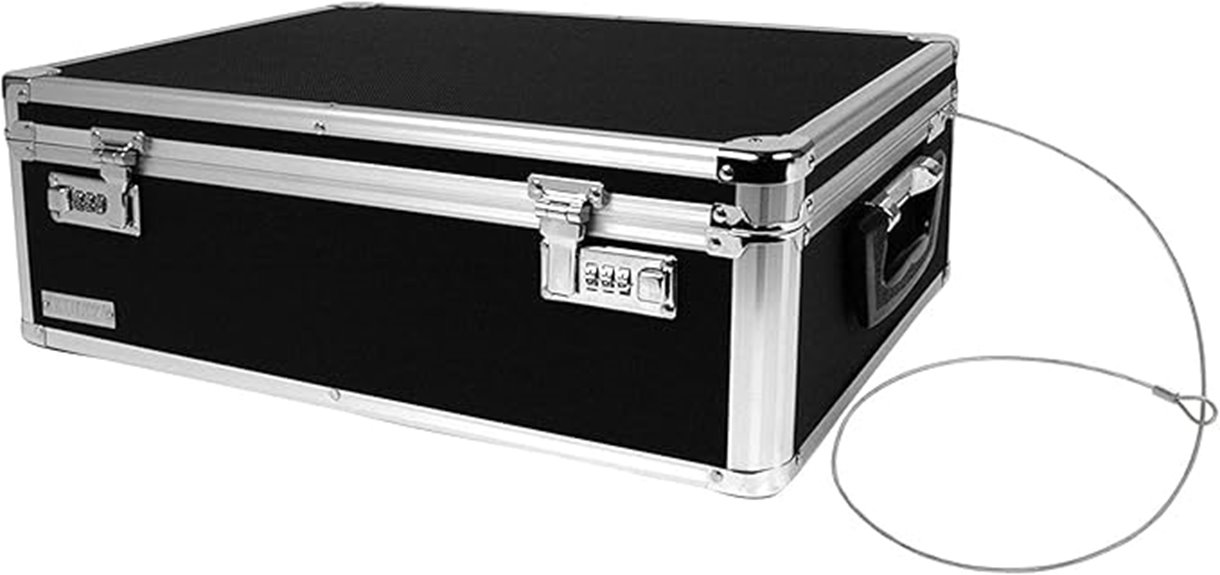 combination lock storage box