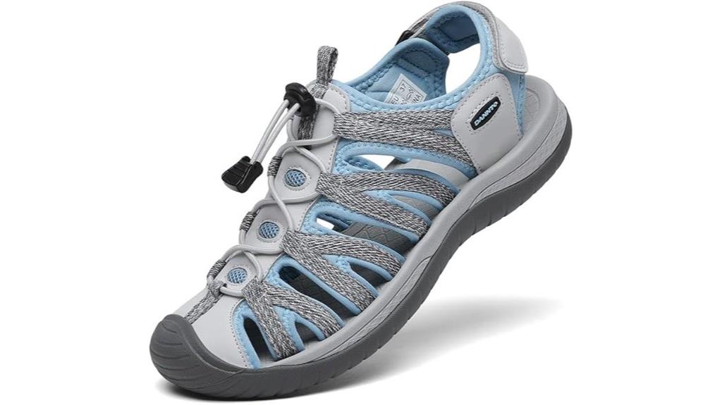 comfortable closed toe sandals