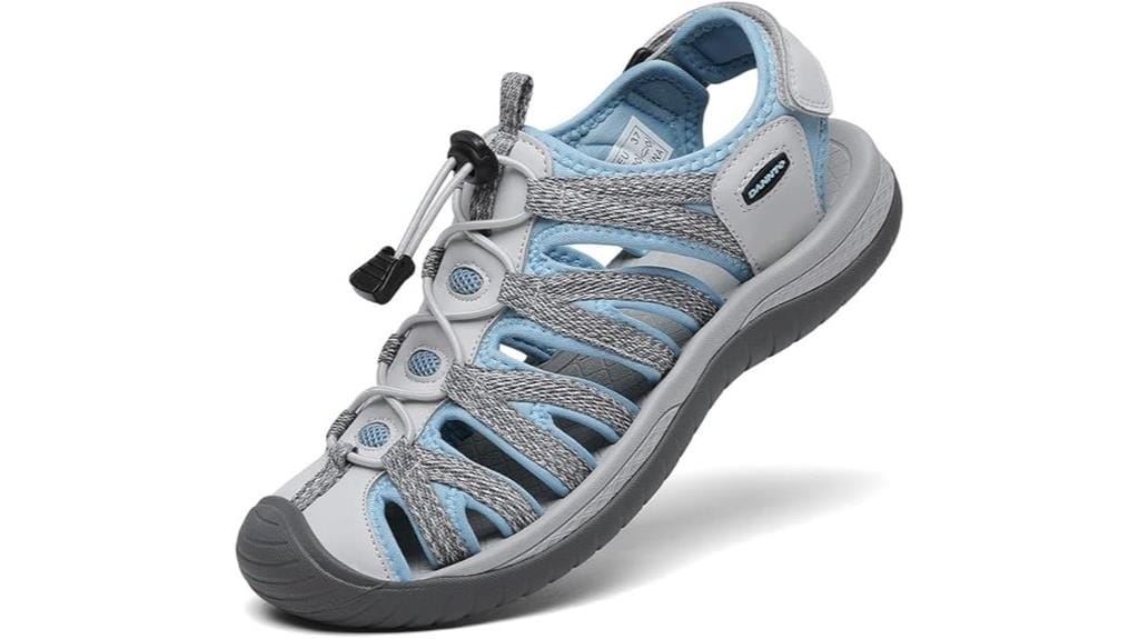 comfortable closed toe sandals