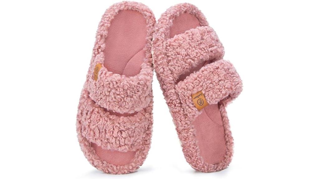 comfortable fuzzy memory slippers