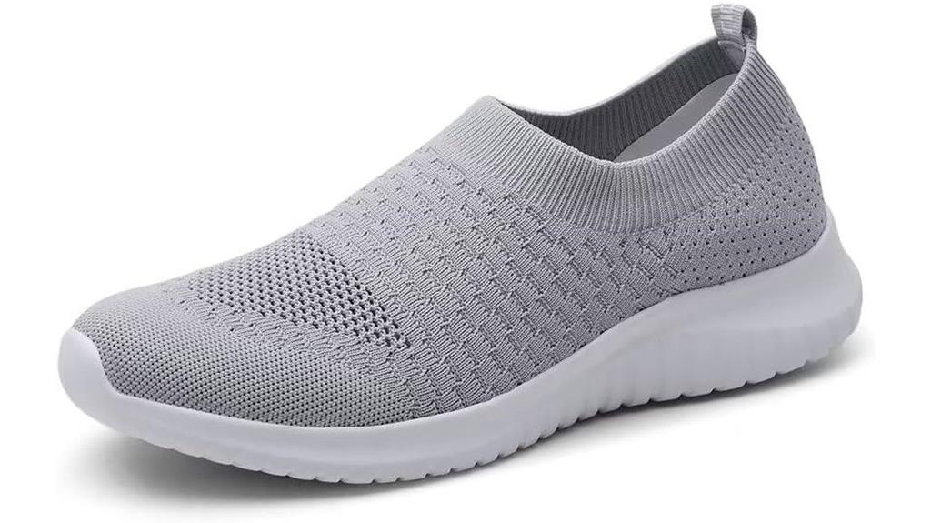 comfortable knit walking sneakers