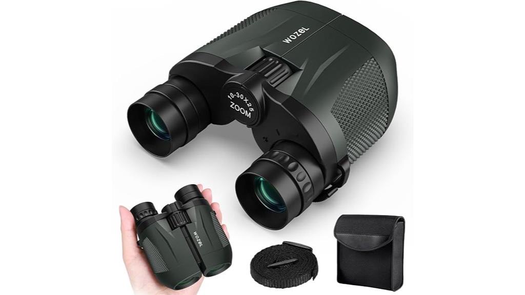 compact adult binoculars 10 30x25