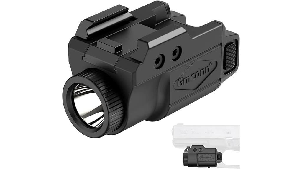 compact rail mounted pistol light