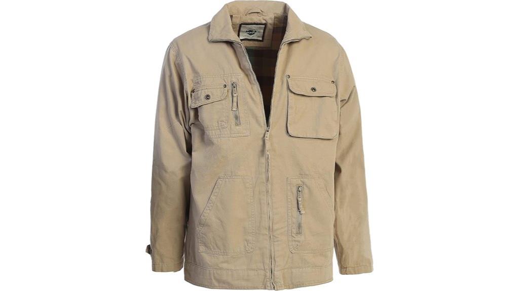cotton multi pocket cargo jacket