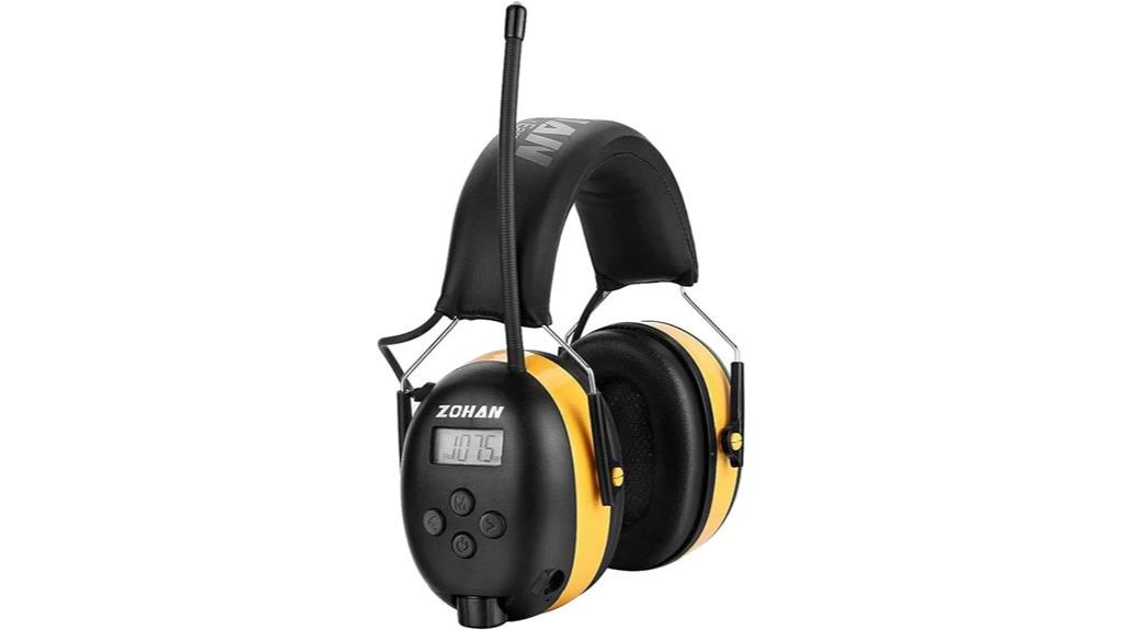 digital am fm headphones with noise reduction