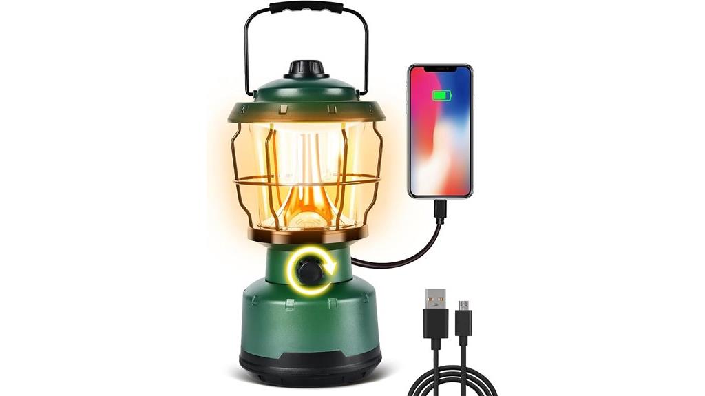 dimmable rechargeable camping lantern