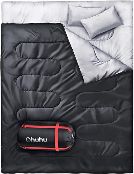 double sleeping bag with pillows