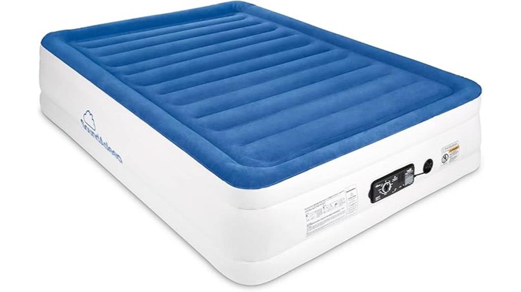 dual pump queen mattress