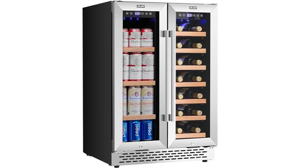 dual zone beverage refrigerator