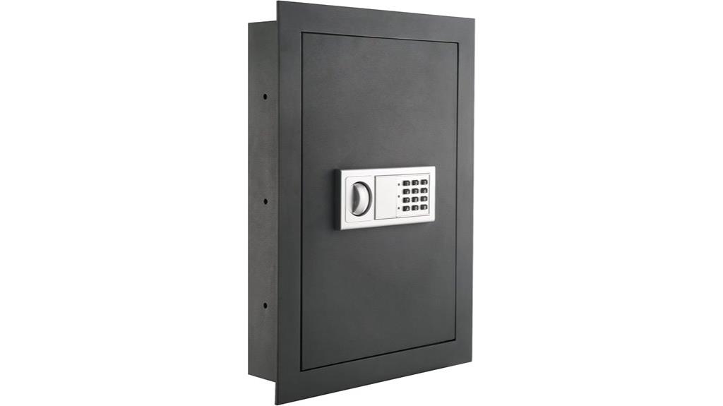 electronic keypad in wall safe