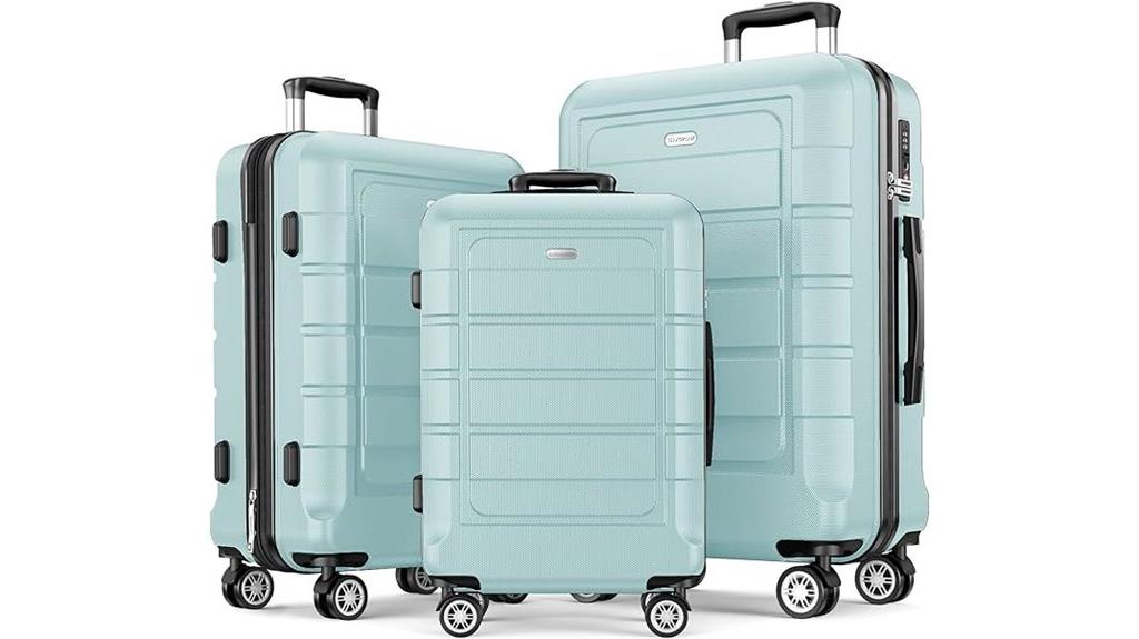 expandable luggage with lock