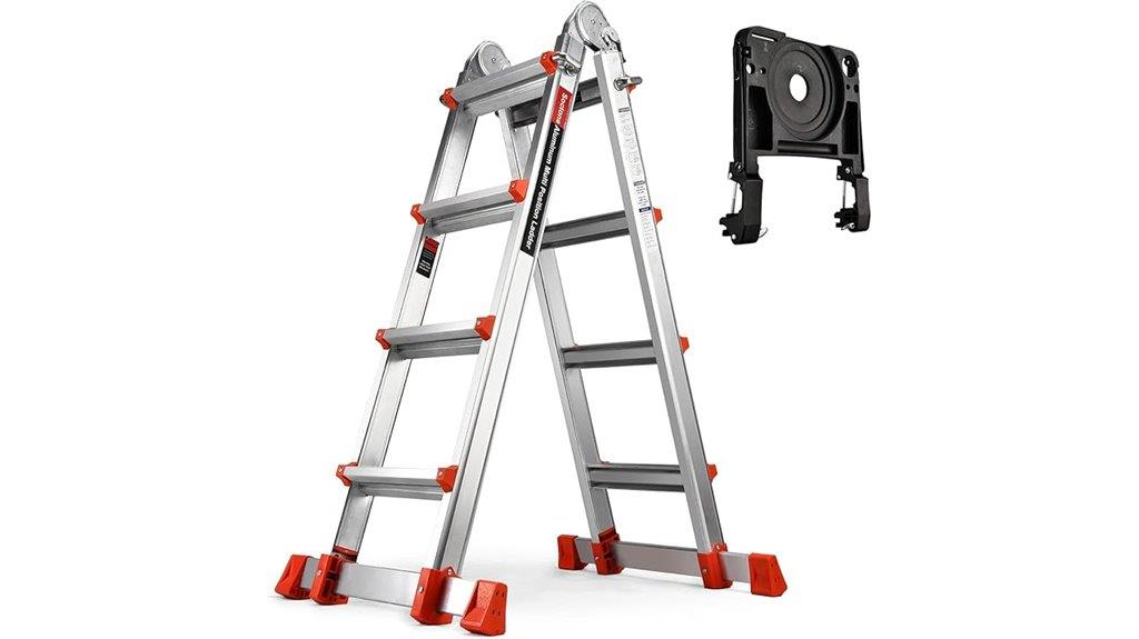 extension ladder with tray