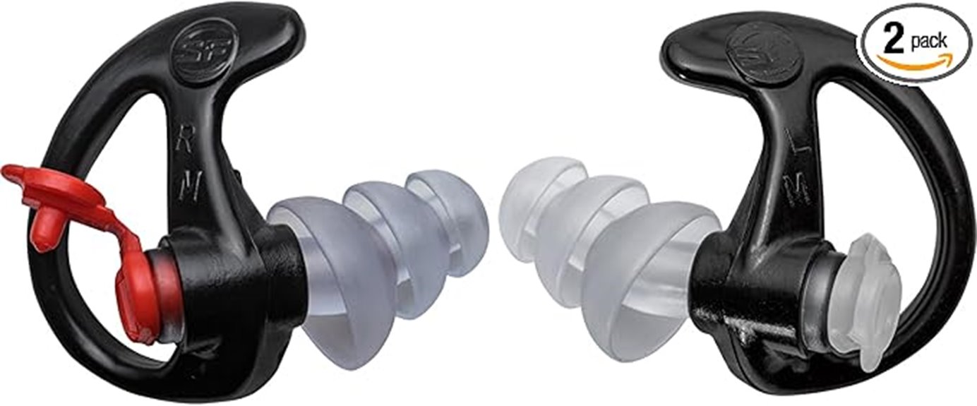 filtered earplugs for protection