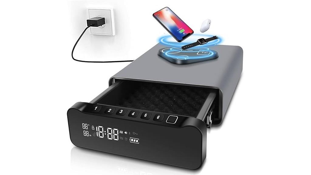 fingerprint safe with charging