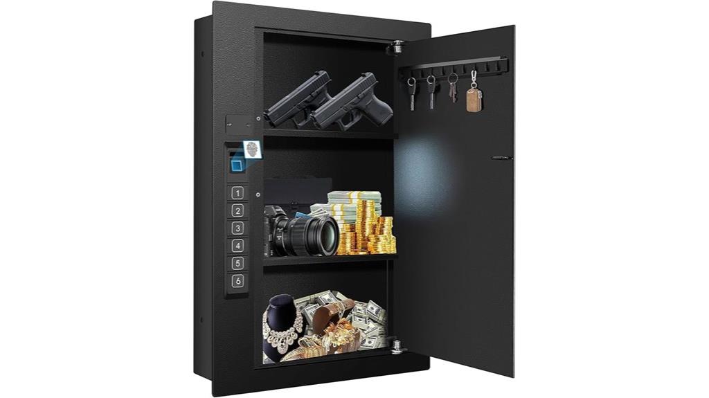 fingerprint secured in wall safe