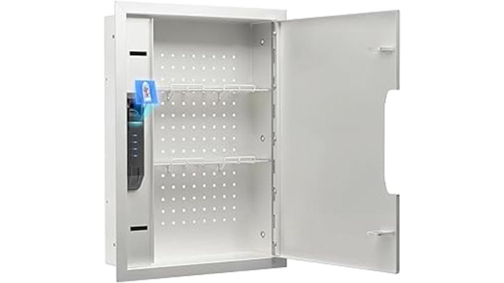 fingerprint secured wall safe