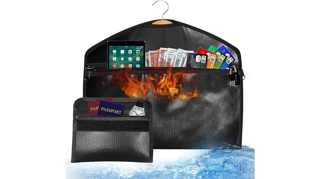 fireproof bag with lock