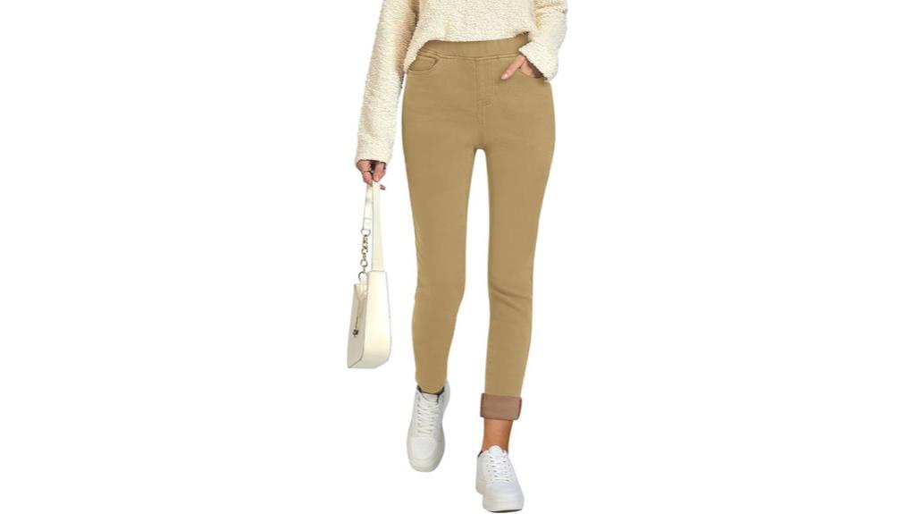 fleece lined denim jeggings