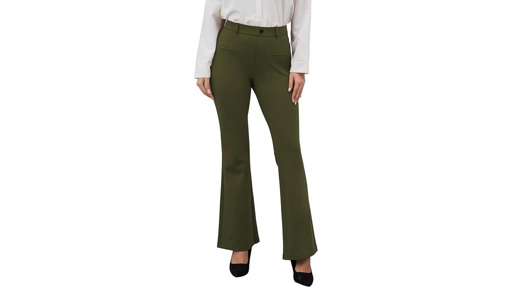 fleece lined high rise trousers