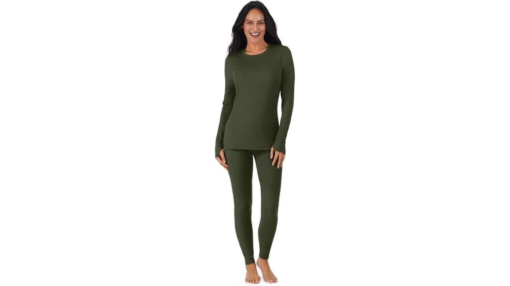 fleece lined thermal base set