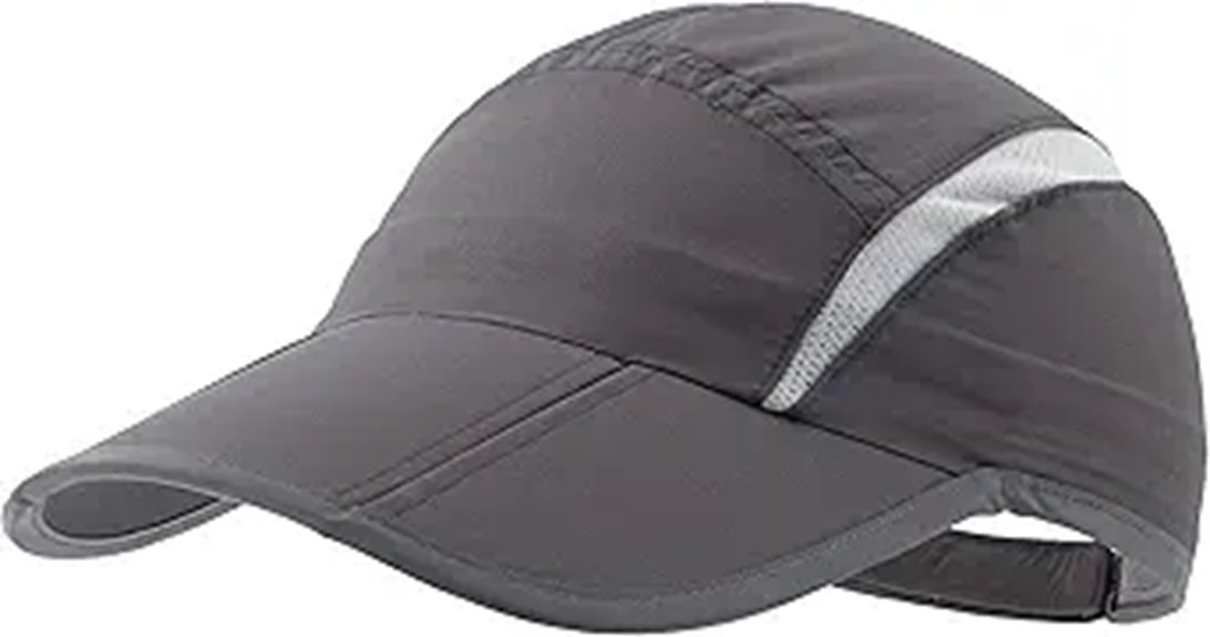 foldable reflective sports cap