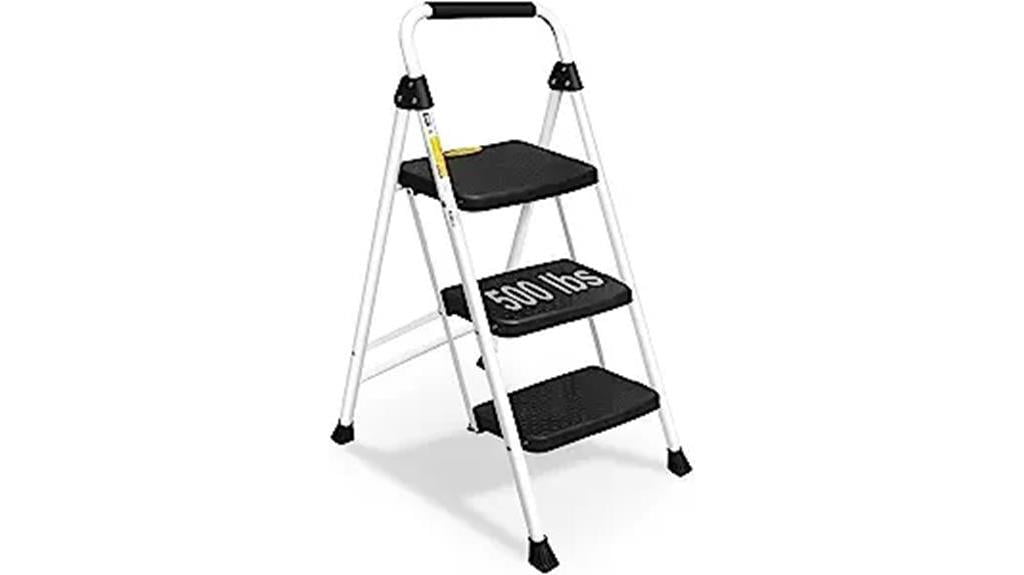 folding steel ladder with handle