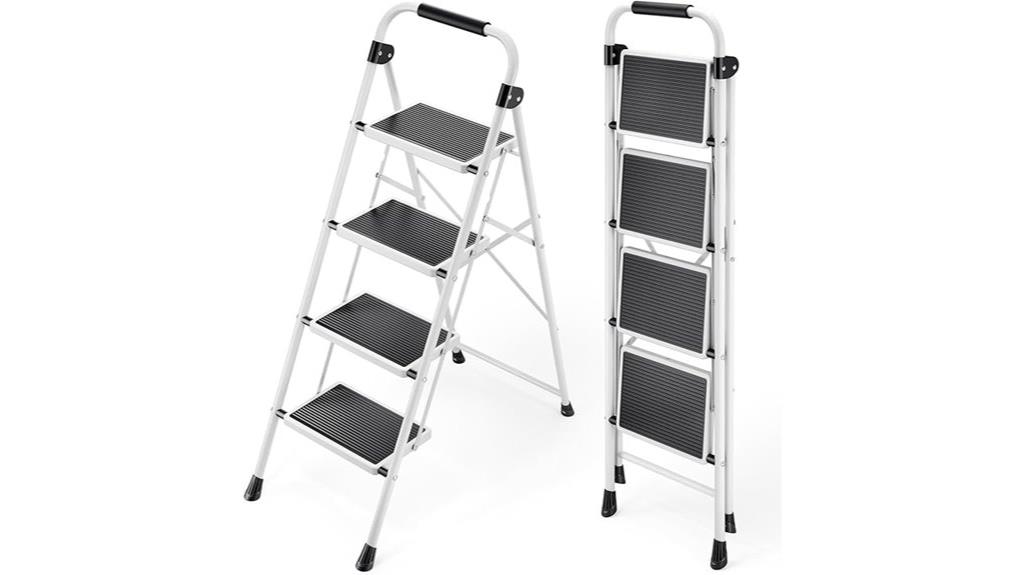 folding step ladder handrails