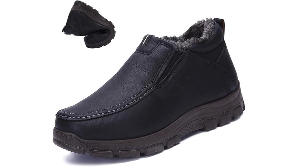 fur lined men s snow boots