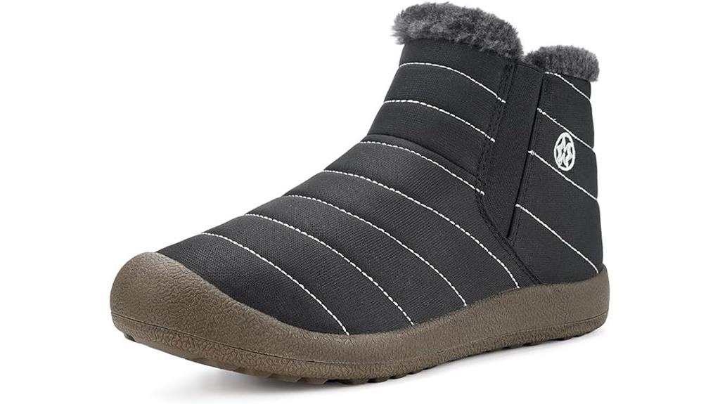 fur lined winter snow boots