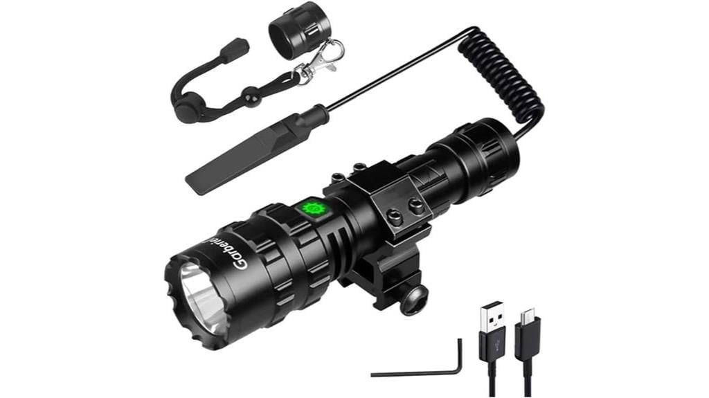 garberiel 2 in 1 flashlight with picatinny mount
