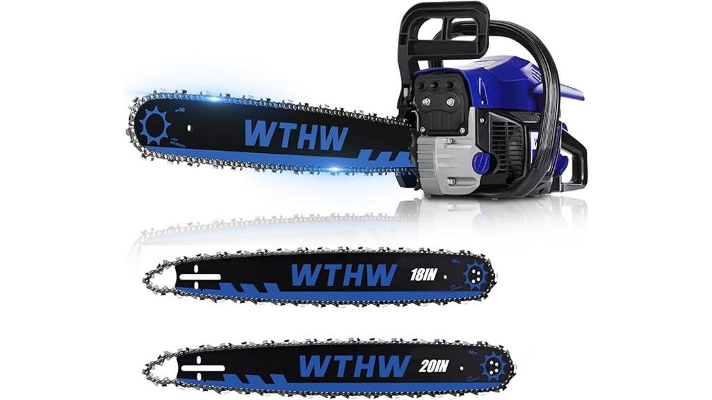 gas chainsaw with switch bars
