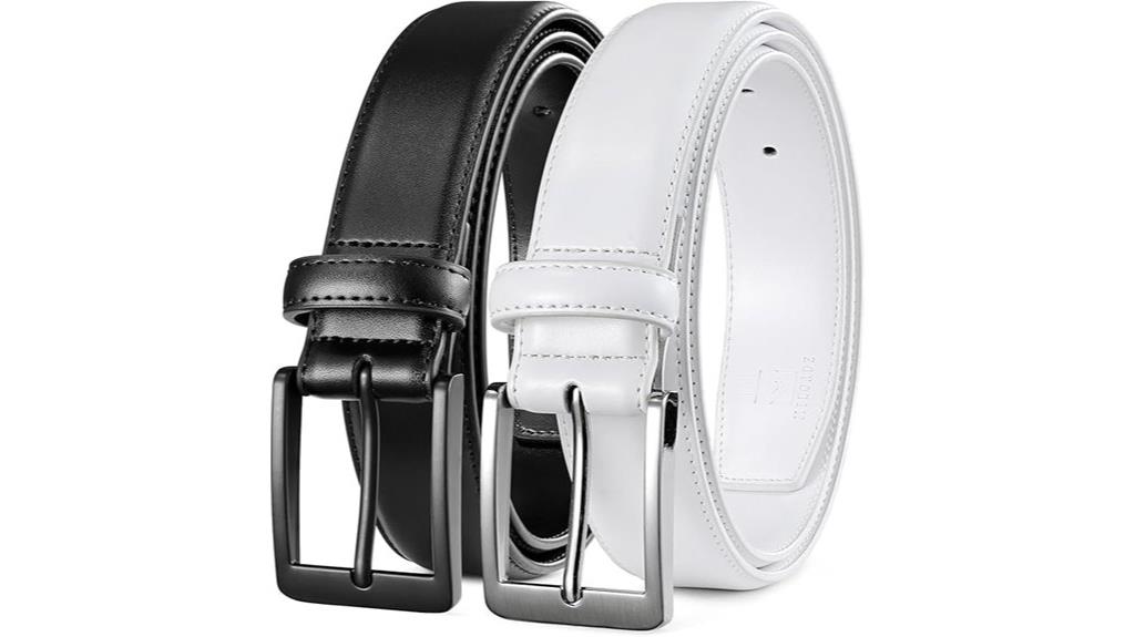 genuine leather dress belts